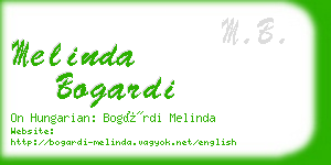 melinda bogardi business card